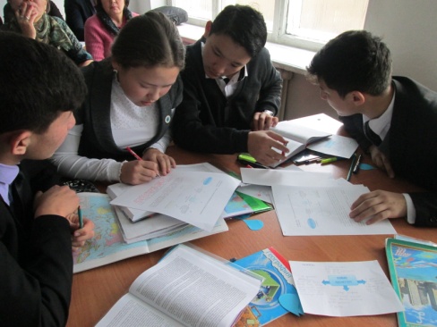 Рефлексивный отчет по уроку в 10 классе на тему Гидросфера. Части гидросферы на казахском языке