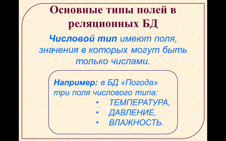 Конспект Базы данных: среда и принципы работы (9 класс)