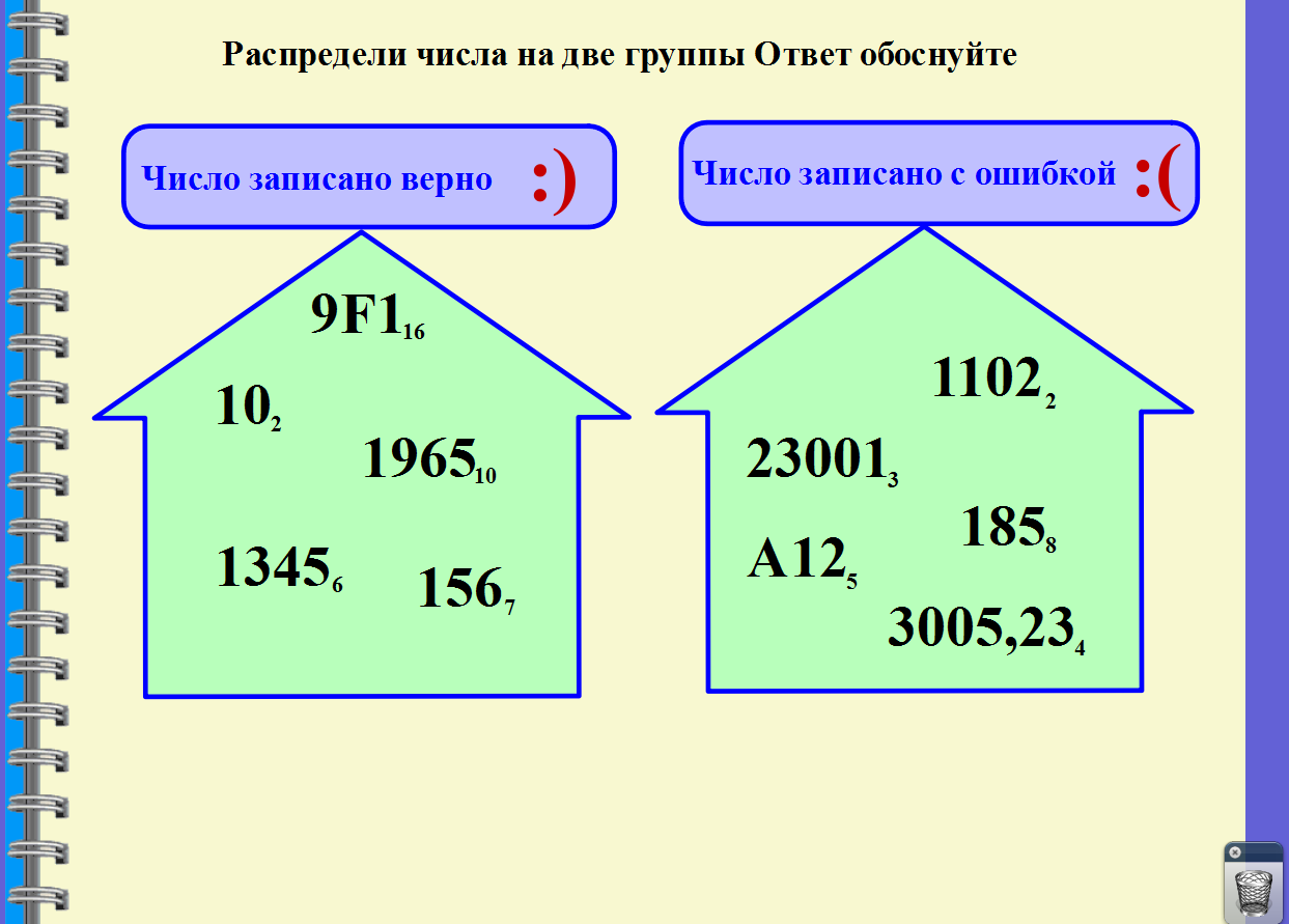 Комплект заданий по теме Системы счисления