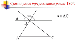 Урок по геометрии в 7классе «Сумма углолов в треугольнике»