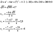 Квадрат теңдеу түбірлерінің формулалары. Дискриминант