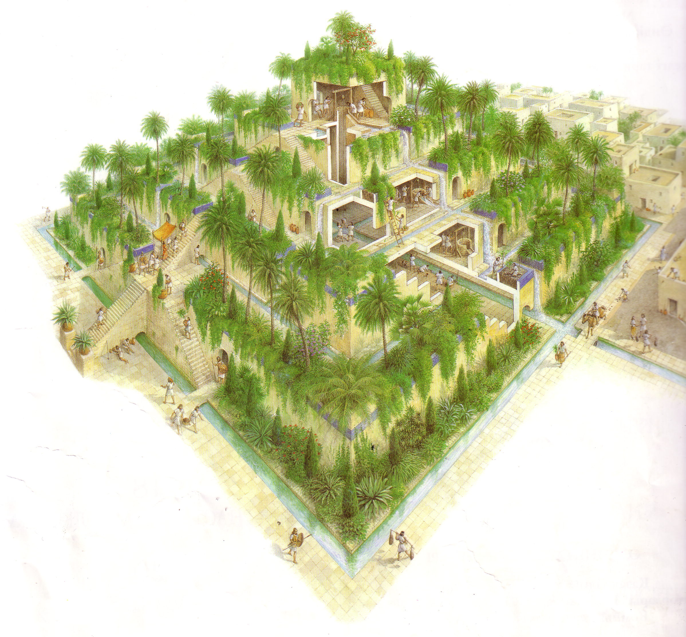 Висячие сады Семирамиды в Вавилоне реконструкция