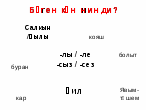 Разработка урока Глаголы настоящего времени изъявительного наклонения (на татарском языке)