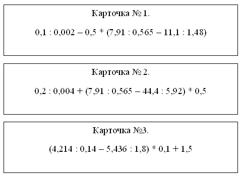 Урок математики