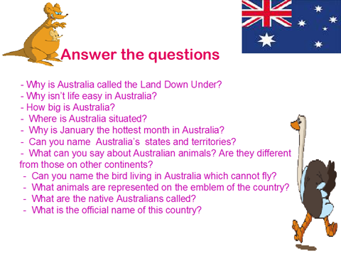 Урок по английскому языку для 11 класса на тему «Австралия»