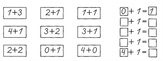 Урок математики в 1 классе Прибавление числа 1. ПНШ.
