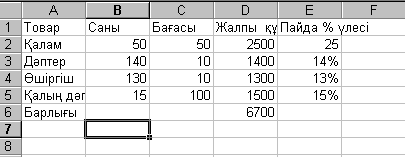 Нөмірленген, маркерленген тізімдер. Бағандар ашық сабақ