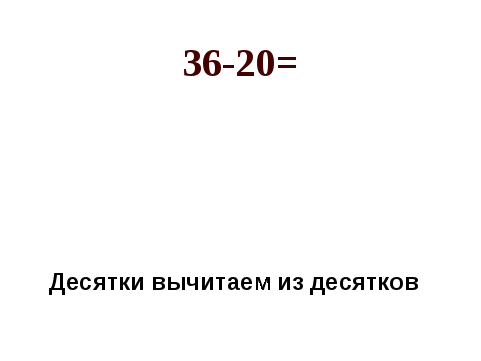 Технологическая карта урока математики во 2 классе. Приём вычислений вида 36-2 36-20