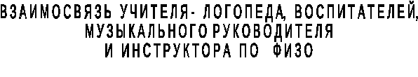 План взаимосвязи логопеда со специалистами (Муз работник, физо, изо, воспитатели)