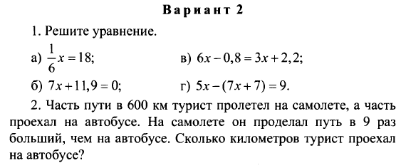 Контрольная работа по теме Функции