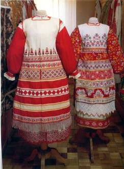Конспект урока: Народный праздничный женский костюм.