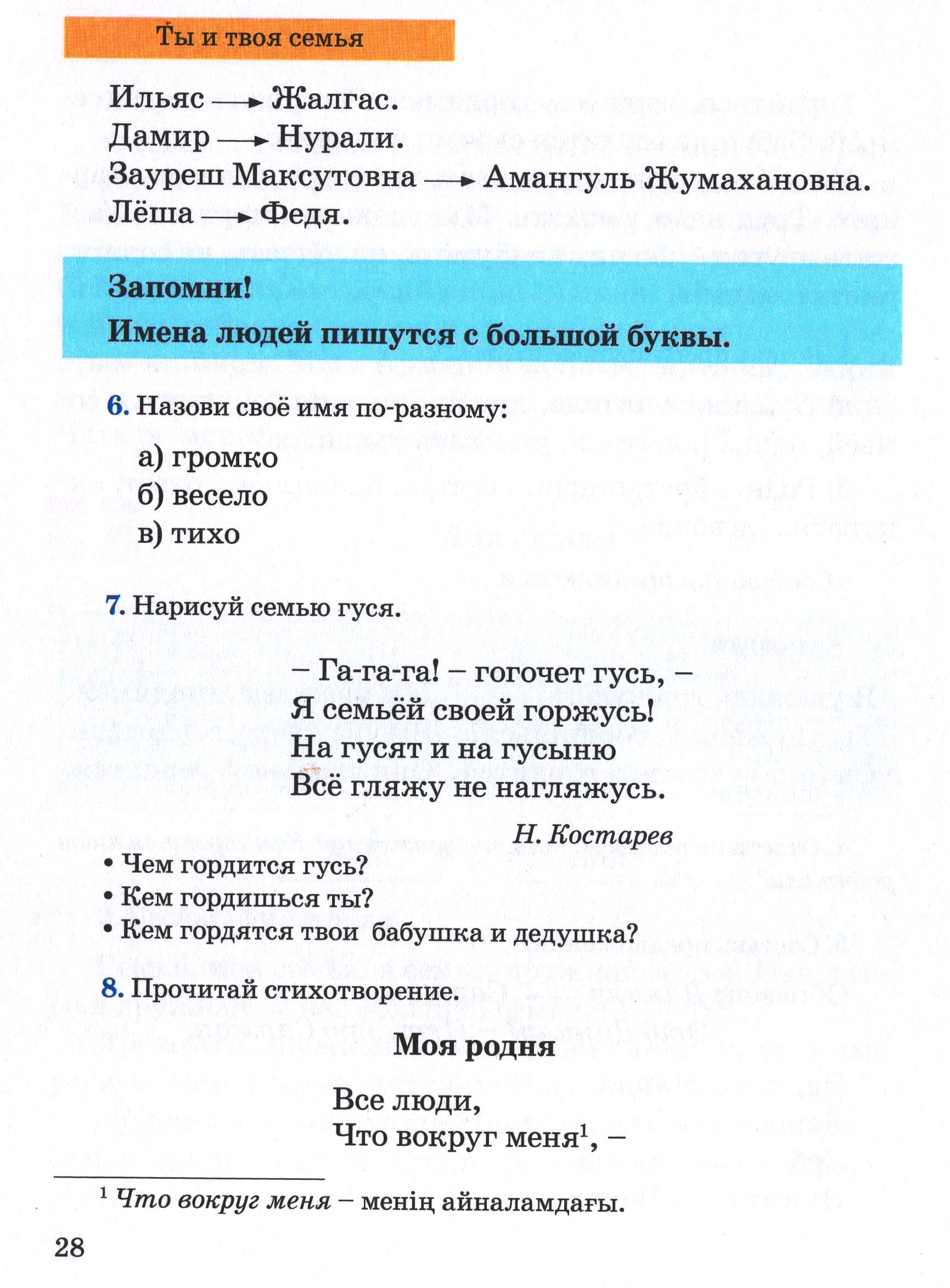 Поурочное планирование по русскому языку 4 класс 1 четверть 18 уроков