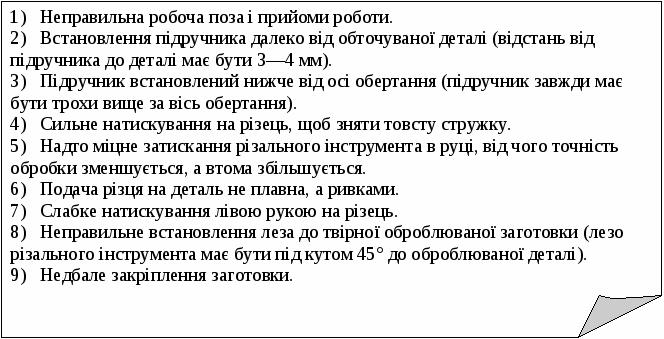 Розробка уроку 7 клас «РІЗАЛЬНІ ІНСТРУМЕНТИ ДЛЯ ТОКАРНОЇ ОБРОБКИ ДЕРЕВИНИ».