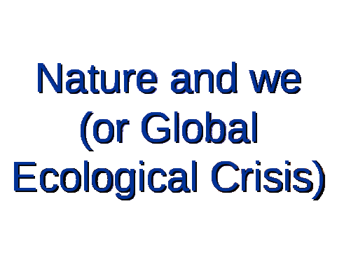 Урок-игра «Природа и мы (или глобальный экологический кризис)»