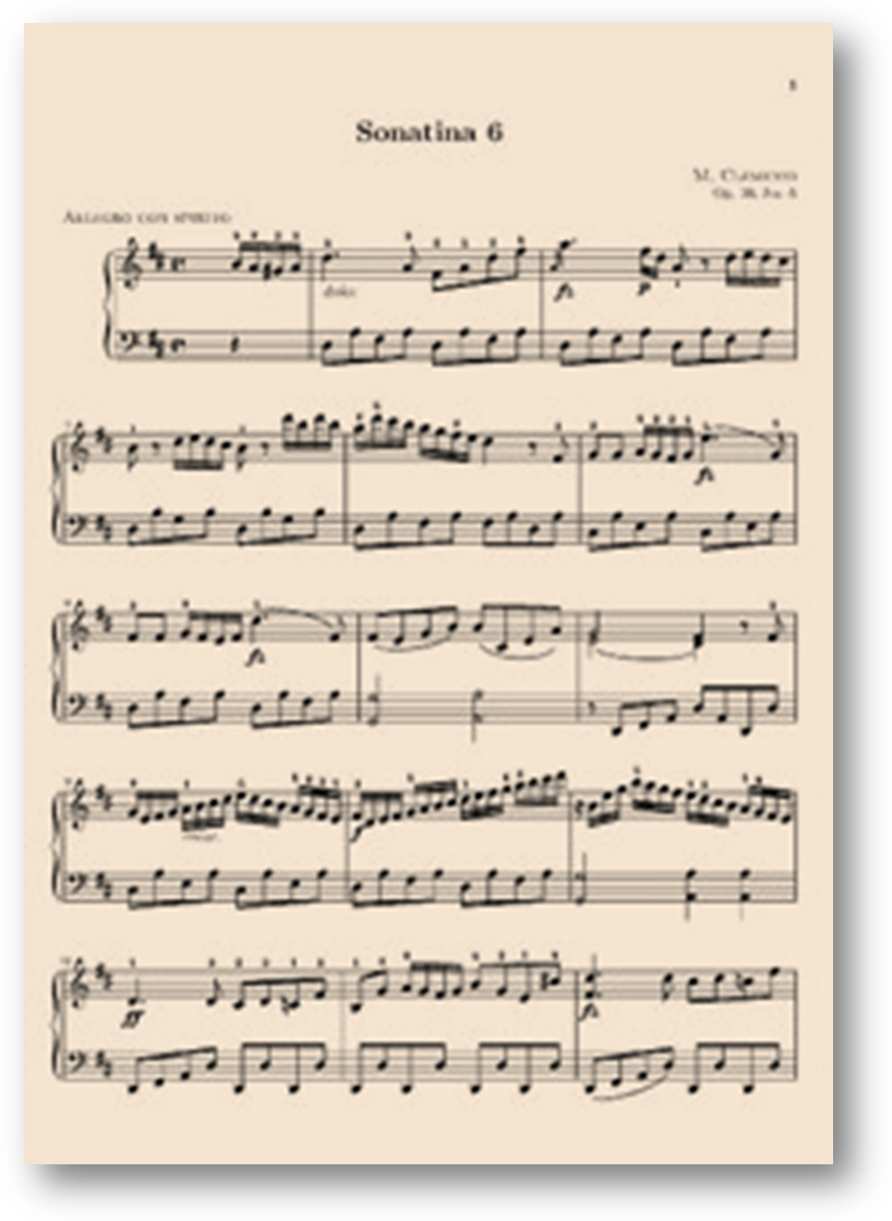 Конспект «М.Клементи Сонатина Соч.36 №6 Ре мажор», Урок фортепиано (5 класс)