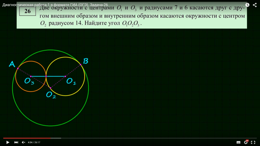 Окружности радиусов касаются внешним образом