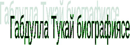 Г.Тукай биографиясе