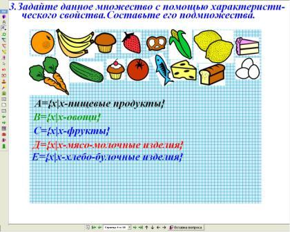 Открытый урок по теме: «Множества. Подмножества. Операции над множествами»