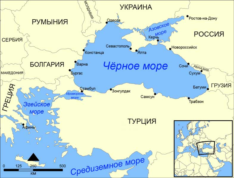 Конспект урока Черное море. Общие черты природных условий