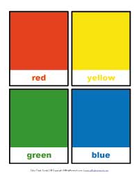 Colours. Letter F f