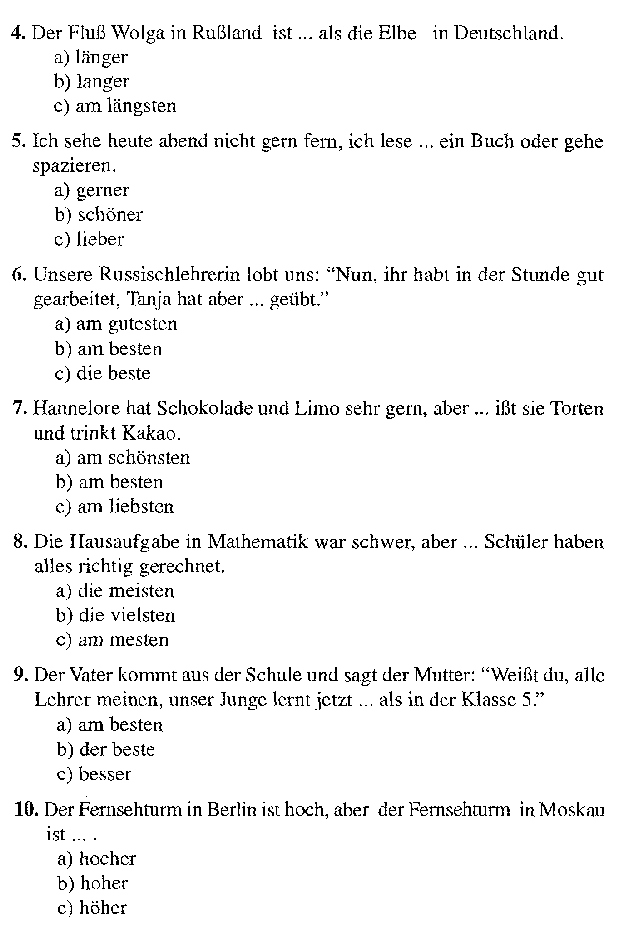 Комплект контрольно-оценочных средств по дисциплине Иностранный язык (Немецкий) для обучающихся СПО