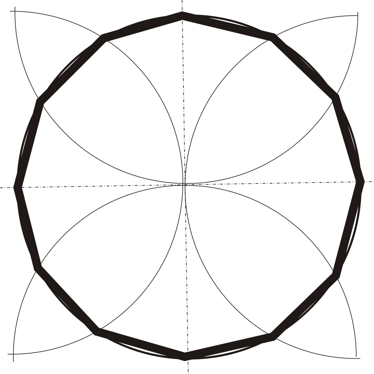 Орнамент в круге 12 частей