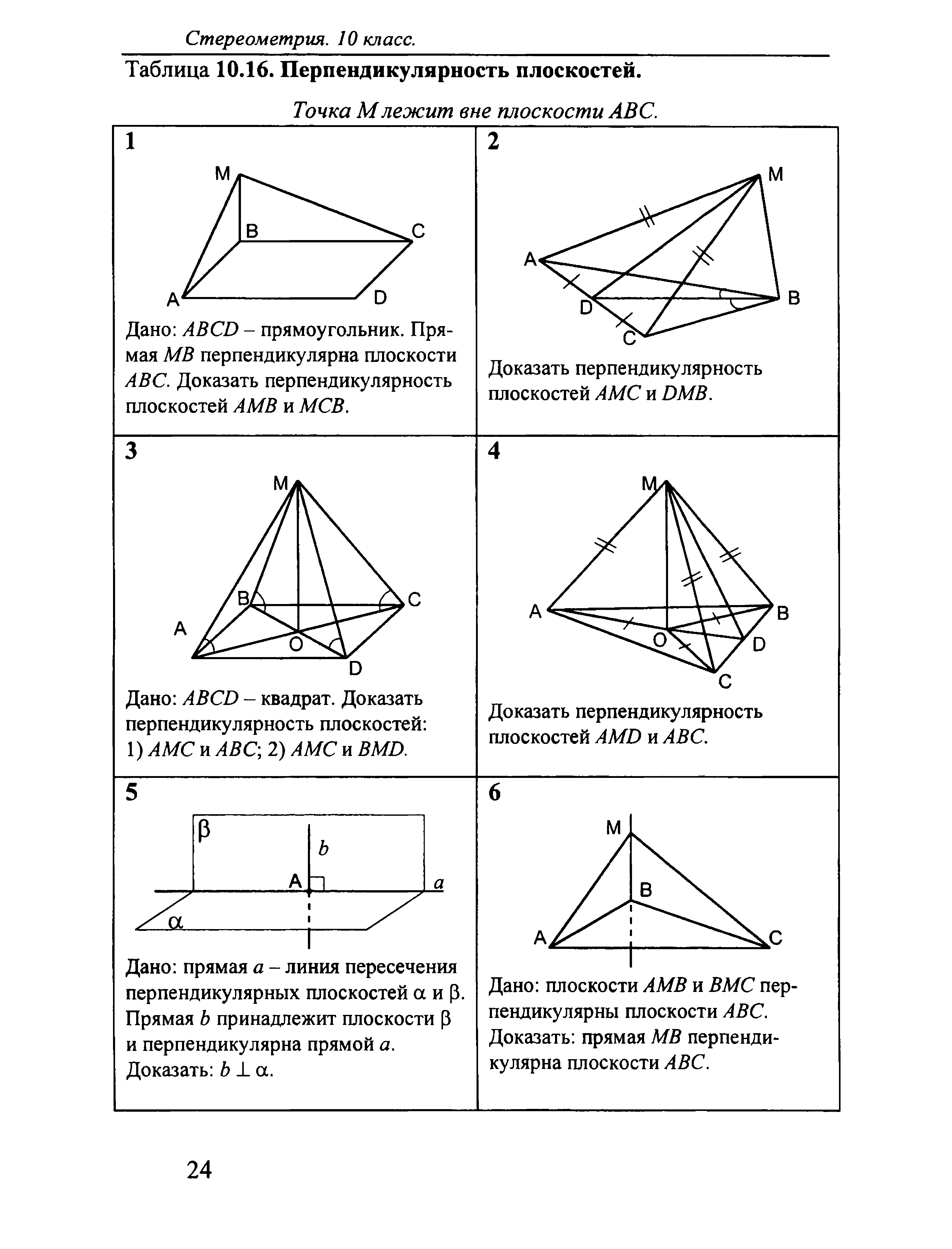 Тест ответы 10 класс геометрия