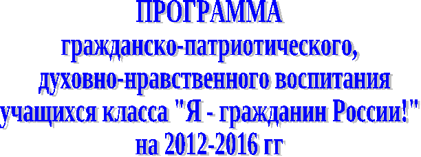 Презентация к программе классного руководителя «Я - гражданин России»