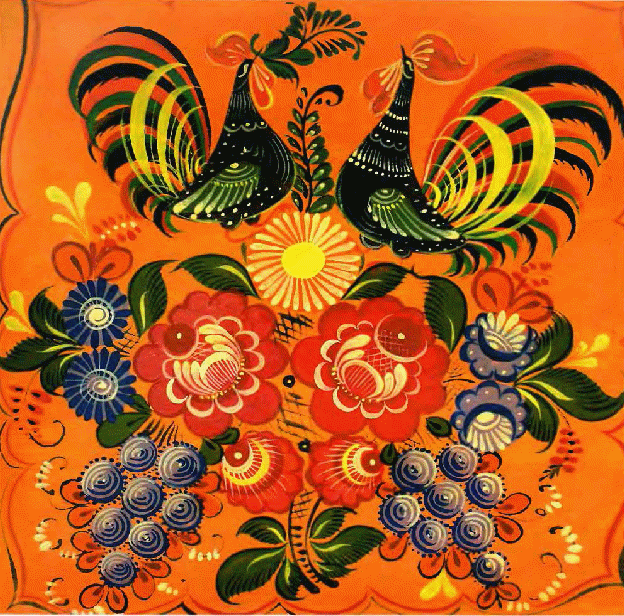 Презентация по теме Декоративное изображение розы в городецкой росписи
